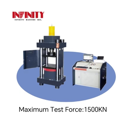 4%-100% FS KN Micro Electro Hydraulic Servo Compression Testing Machine με στροφή έμβολο 50 mm