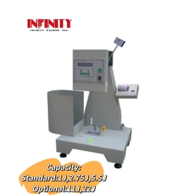 Μηχανή δοκιμής ψηφιακών επιπτώσεων IZOD ISO 180 Standard 11J 22J για ευέλικτα υλικά