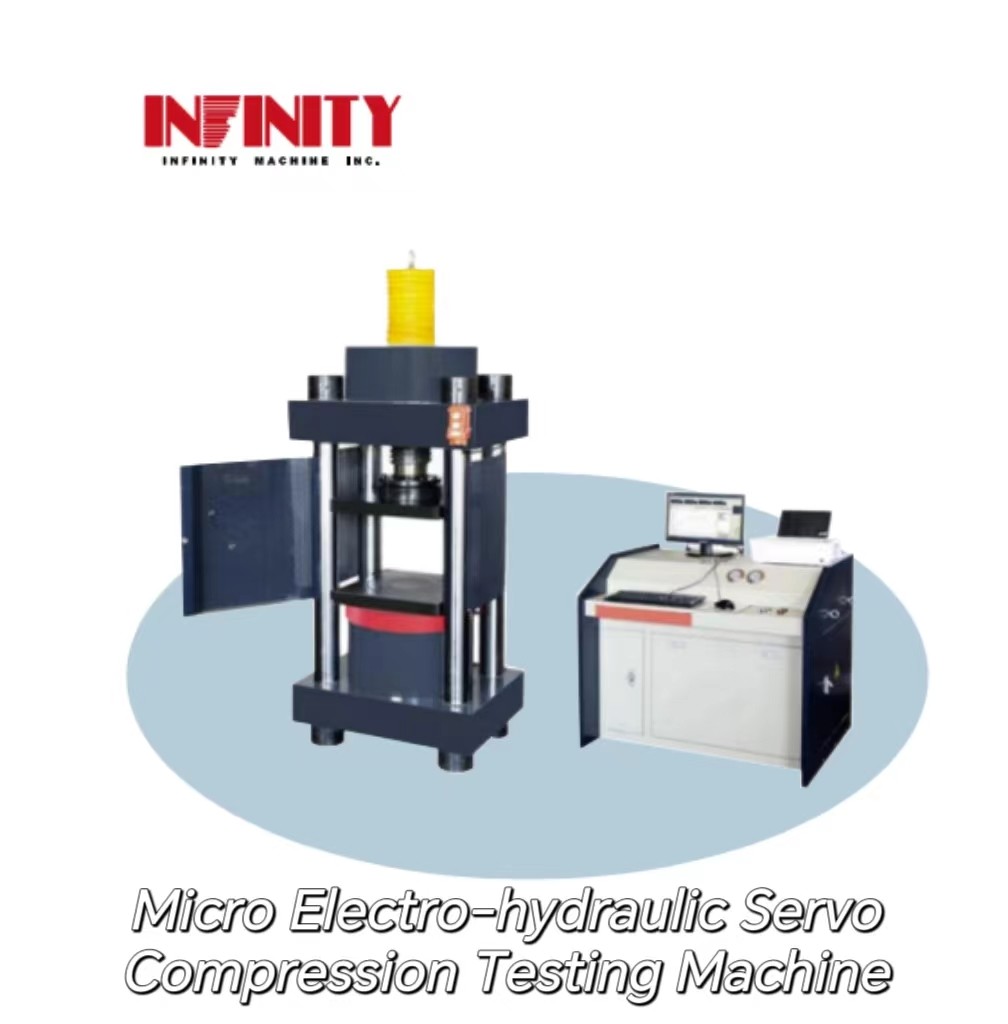 4%-100% FS KN Micro Electro Hydraulic Servo Compression Testing Machine με στροφή έμβολο 50 mm